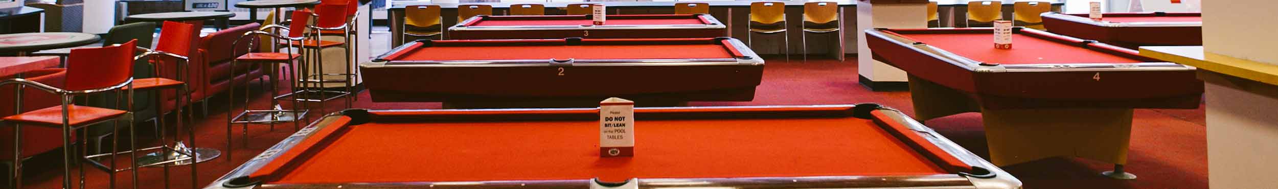 A photo of the Union billiards tables.